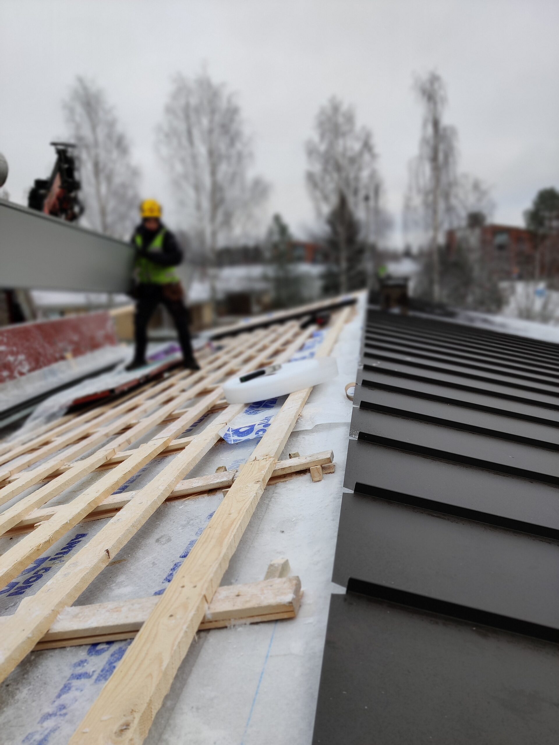 talvi rasittaa kattoa